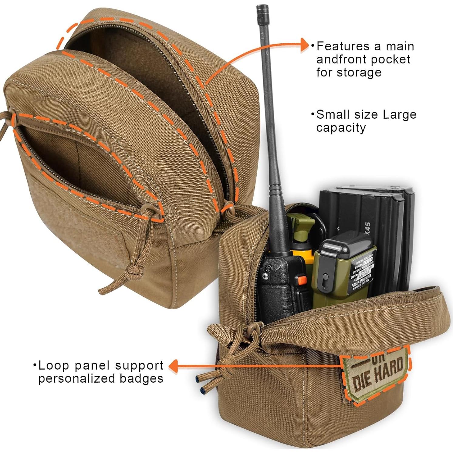 Bolsa Táctica CASONMMAX DP-18 Nylon 13.97x7.62cm