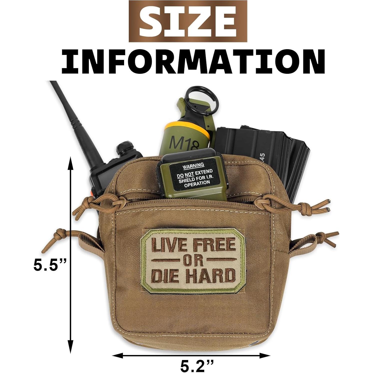 Bolsa Táctica CASONMMAX DP-18 Nylon 13.97x7.62cm