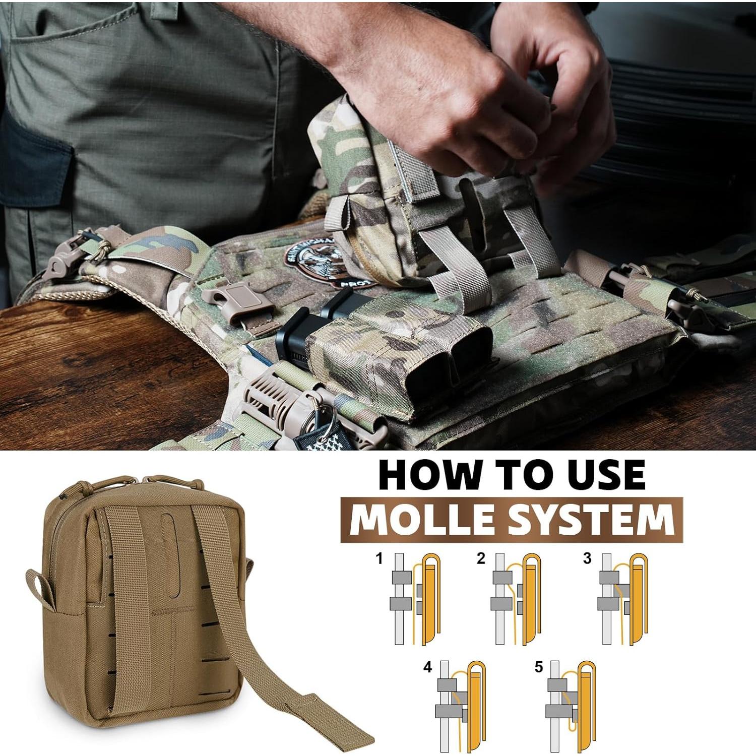 Bolsa Táctica CASONMMAX DP-18 Nylon 13.97x7.62cm