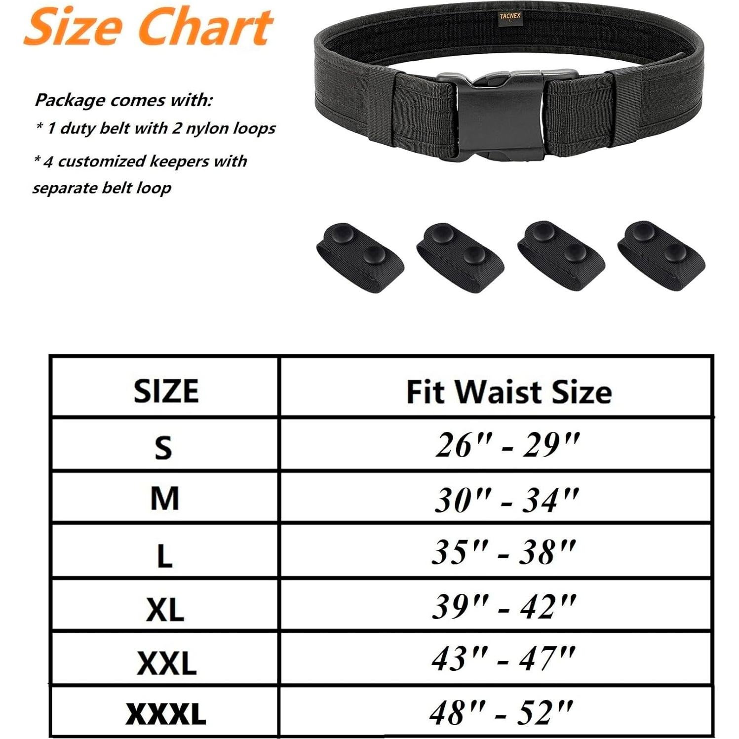 Cinturón de Deber TACNEX 5 cm Nylon 4 Sujetadores Seguridad
