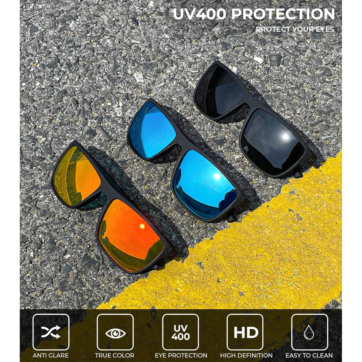 Gafas de sol KALIYADI polarizadas UV400 paquete de 3