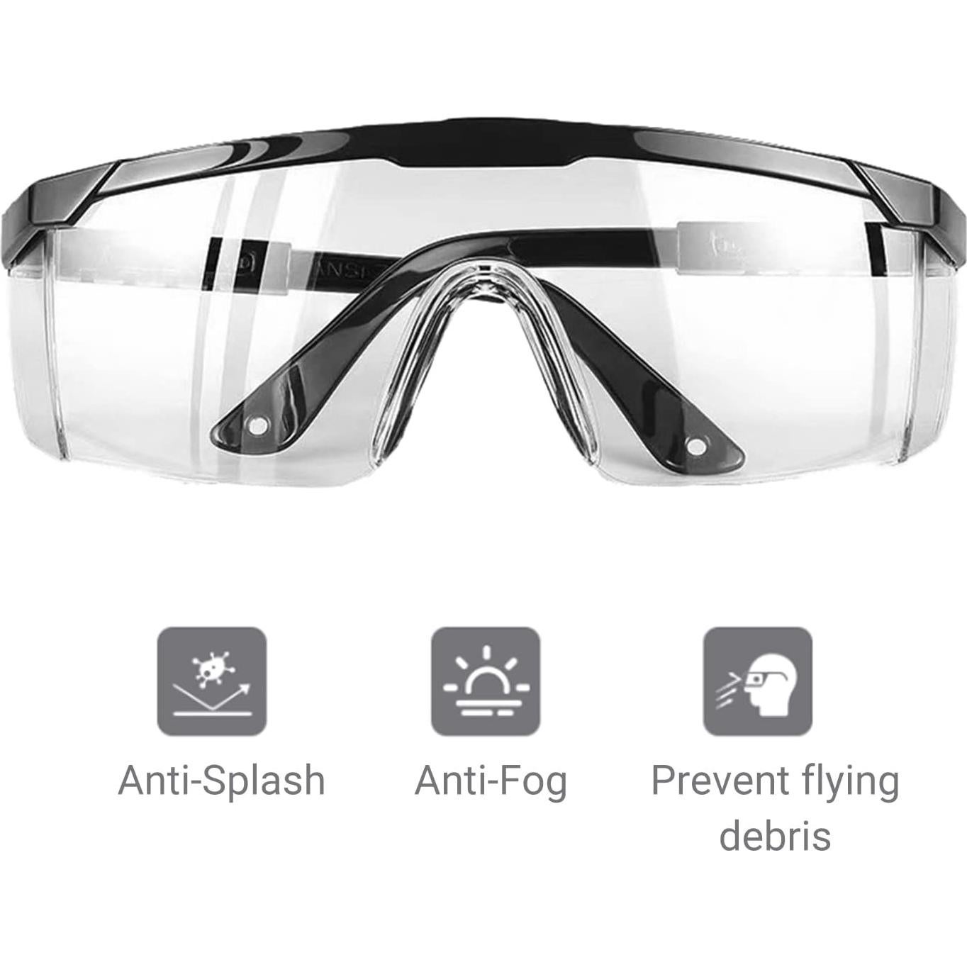 Gafas de Seguridad PETLESO Lentes Transparentes Antisalpicaduras