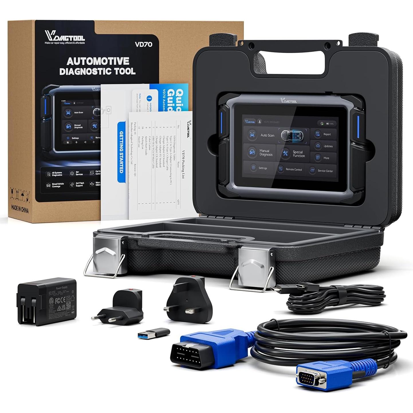 VDIAGTOOL VD70 Escáner OBD2 Bidireccional con 36+ Funciones