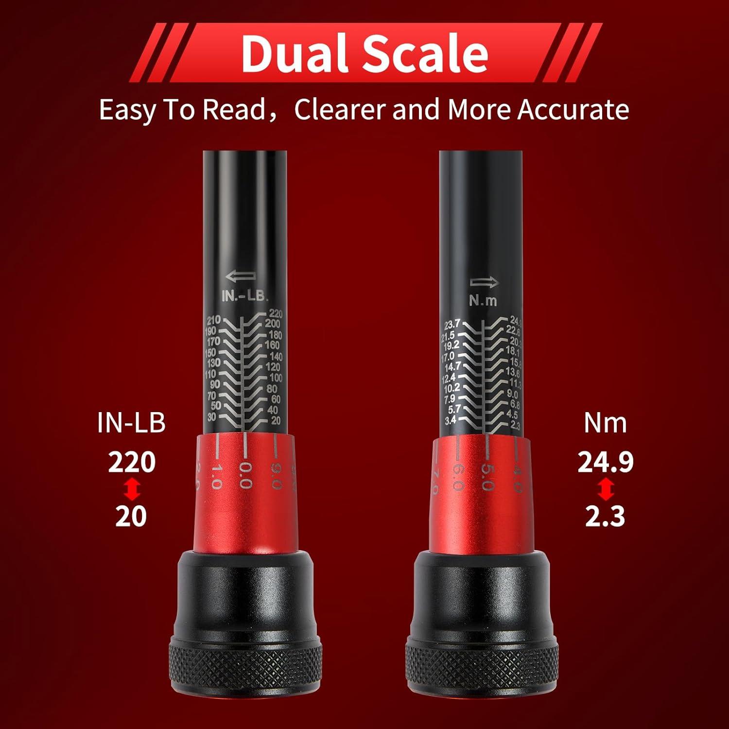 Juego de Llave de Torque Hairich 16PCS 2.3-24.9 N.M para Bicicleta