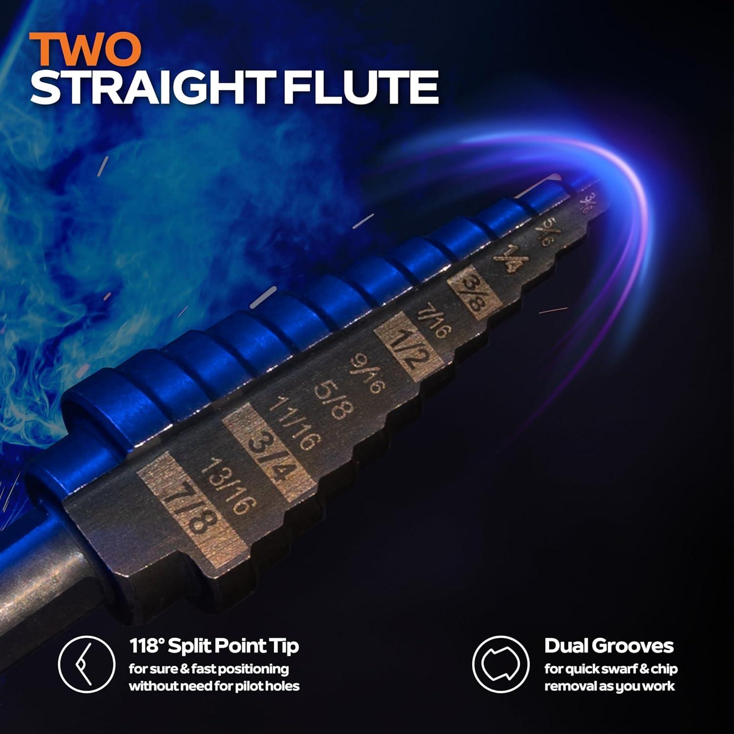 Broca Escalonada KSEIBI 575035 HSS 3 Planos 3-12 mm para Metal