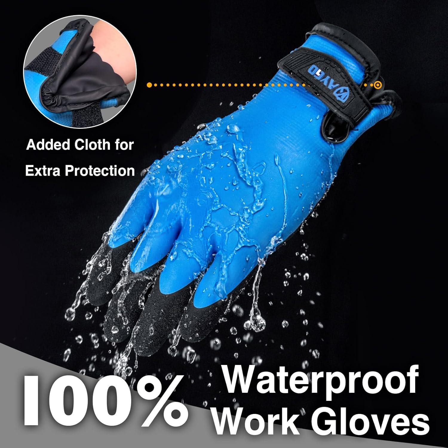 Guantes de Trabajo KAYGO Térmicos Impermeables Azul KG145