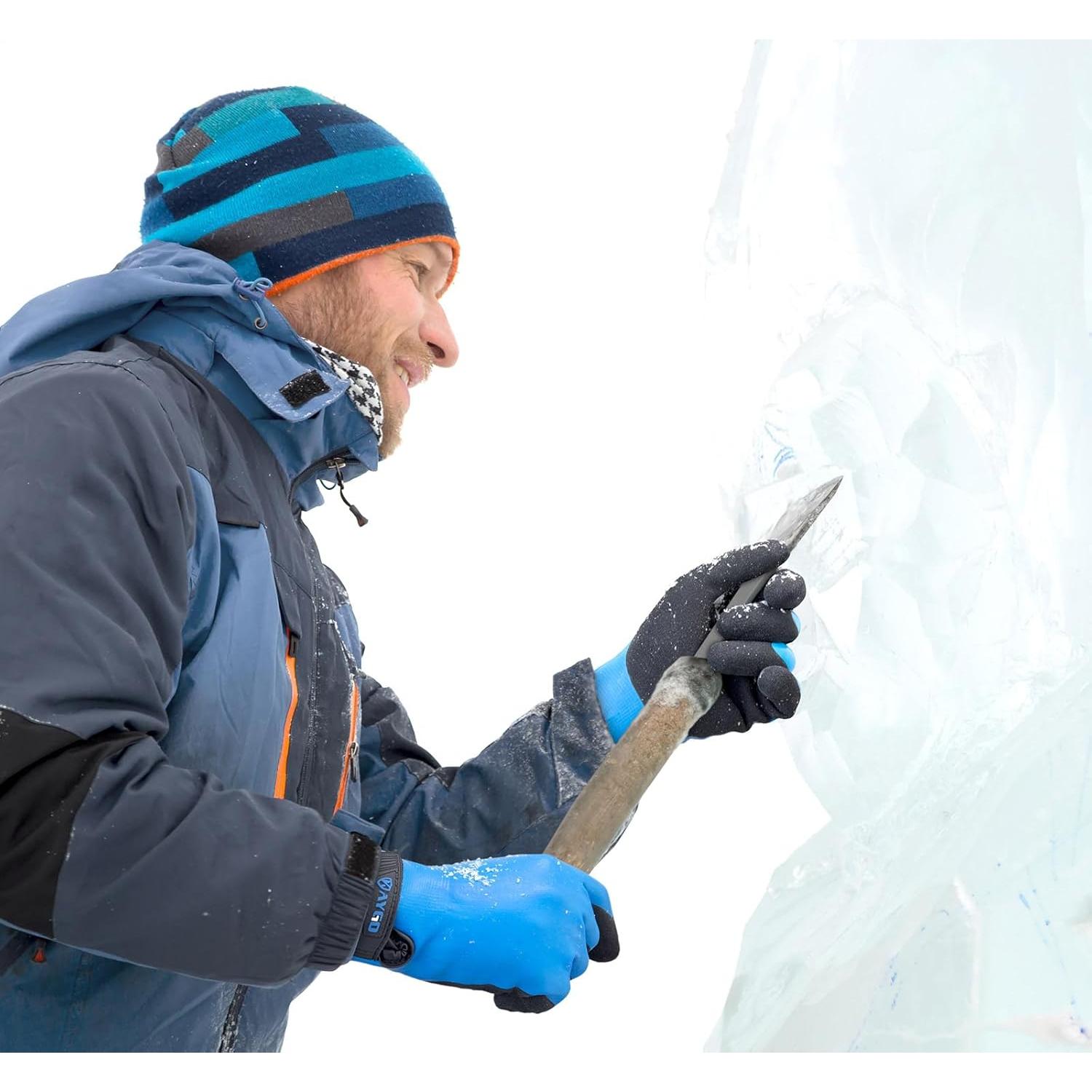 Guantes de Trabajo KAYGO Térmicos Impermeables Azul KG145