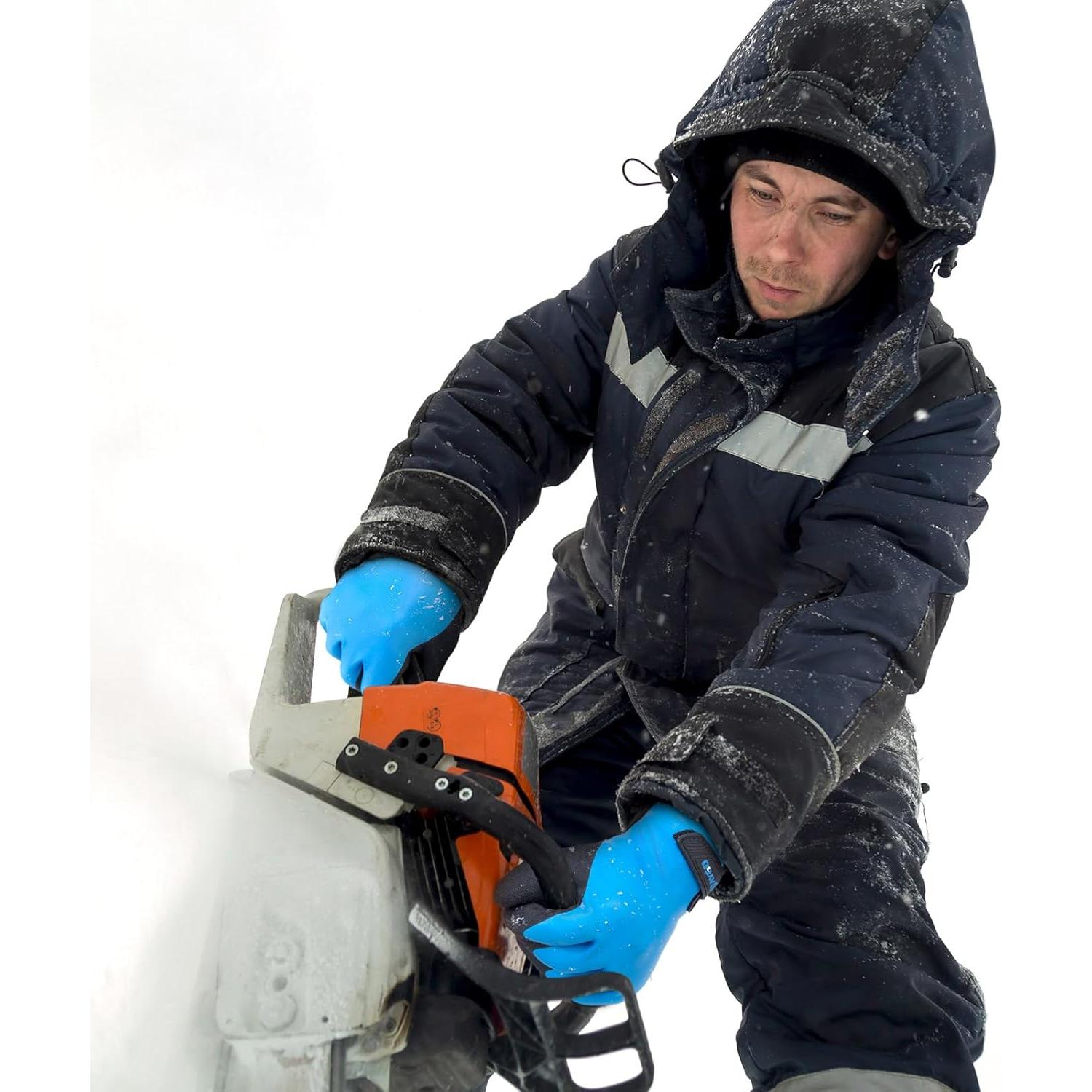 Guantes de Trabajo KAYGO Térmicos Impermeables Azul KG145