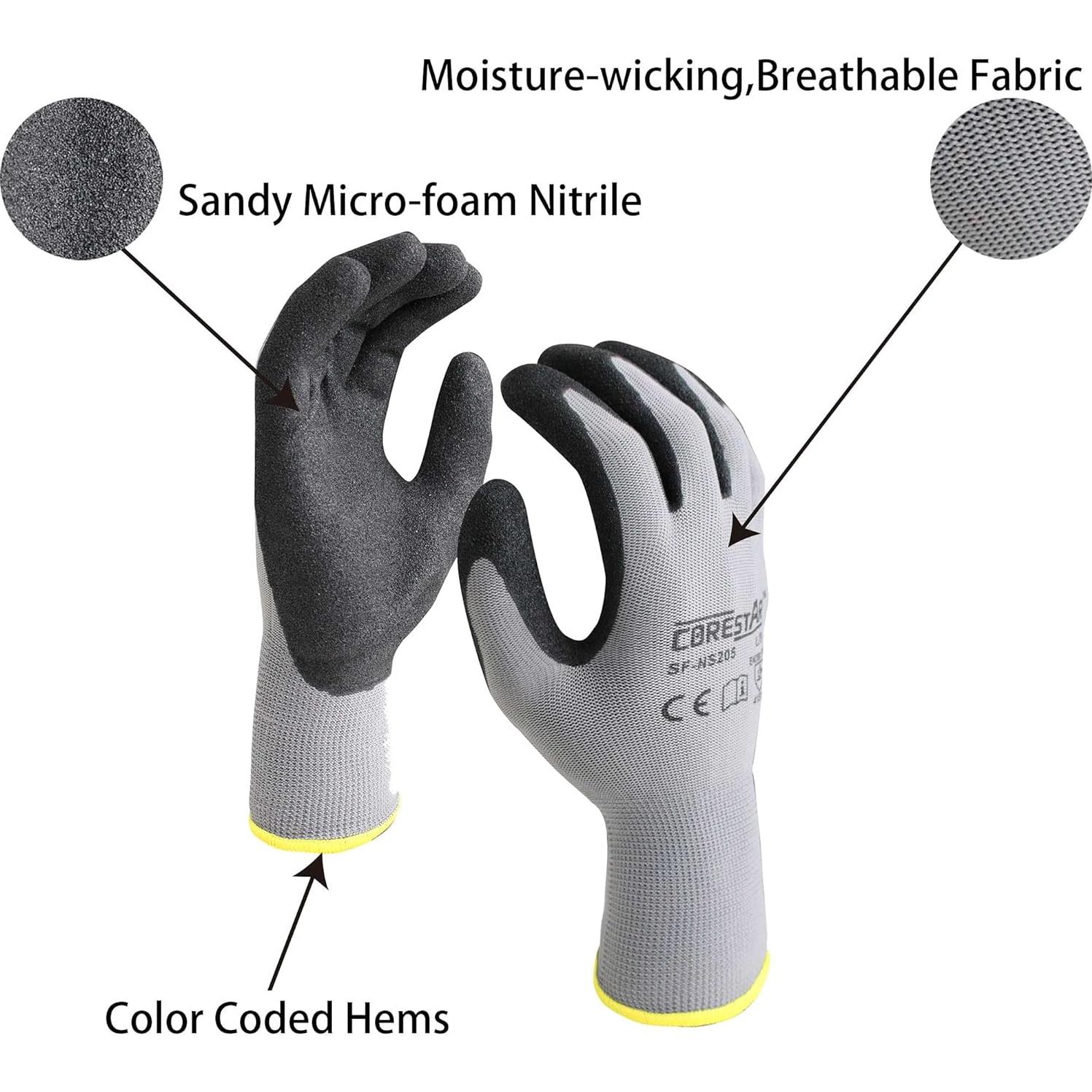 Guantes de Trabajo Corestar Nitrilo MicroFoam 10 Pares