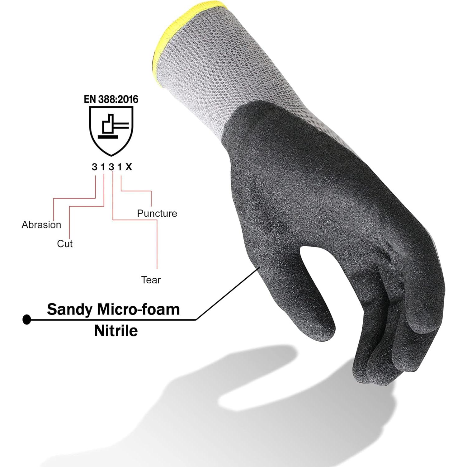 Guantes de Trabajo Corestar Nitrilo MicroFoam 10 Pares