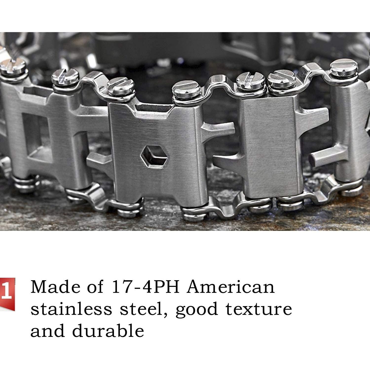 Pulsera Multiherramientas ONELANKS 29 en 1 Ajustable Plata