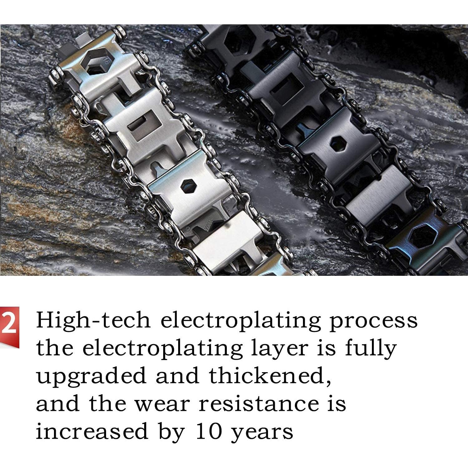 Pulsera Multiherramientas ONELANKS 29 en 1 Ajustable Plata