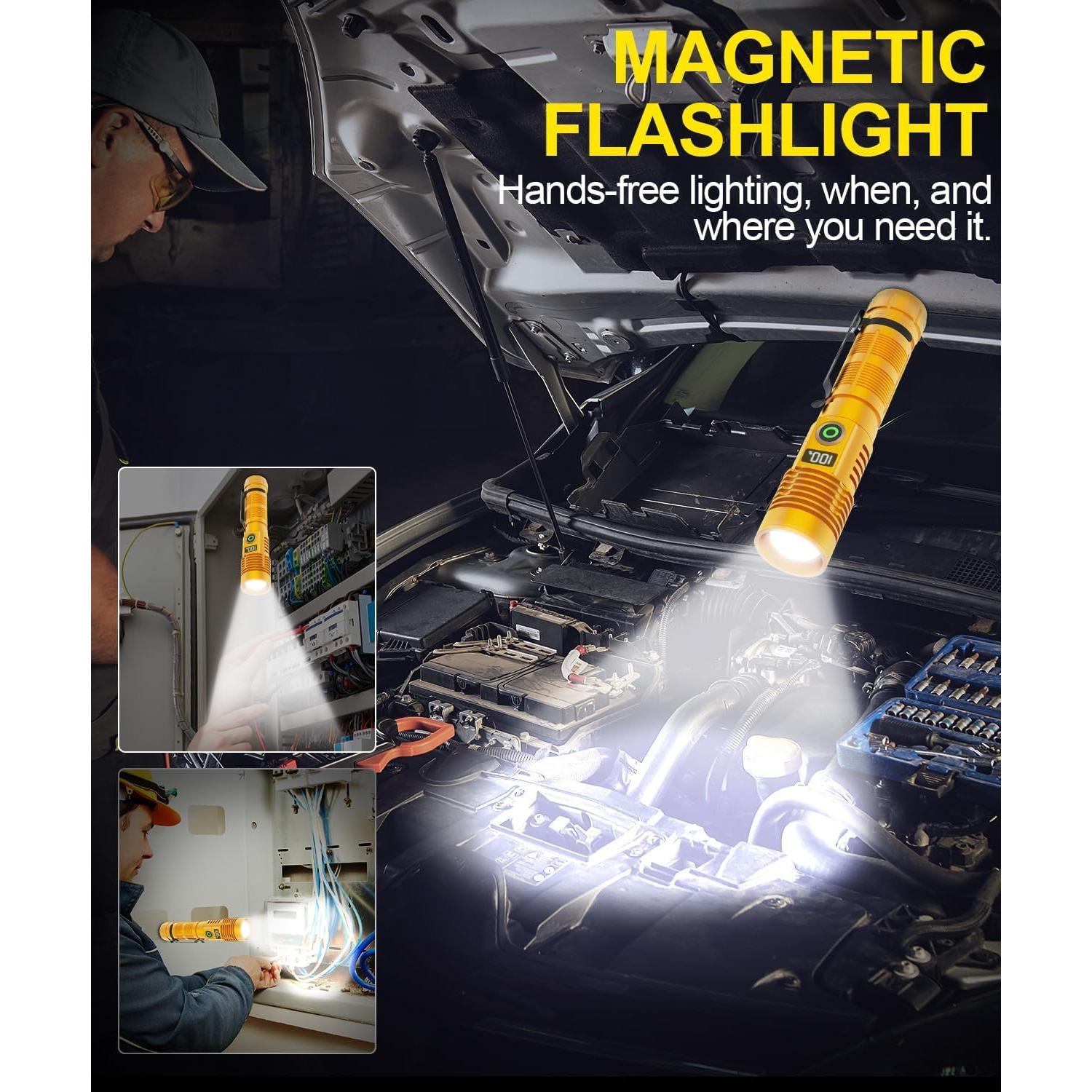 Linterna Recargable LED Spriak K2301 Oro 1000m Impermeable