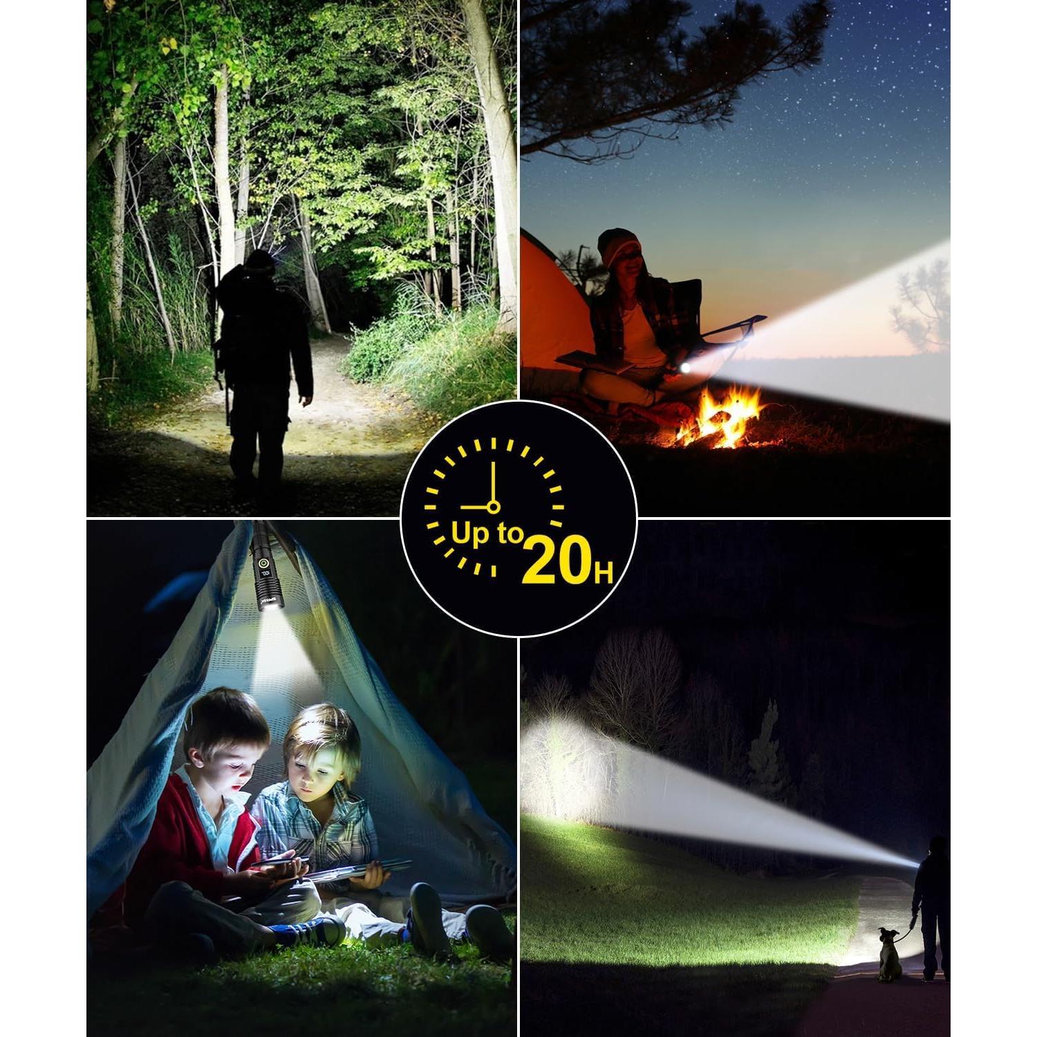 Linterna Recargable LED Spriak K2301 Oro 1000m Impermeable