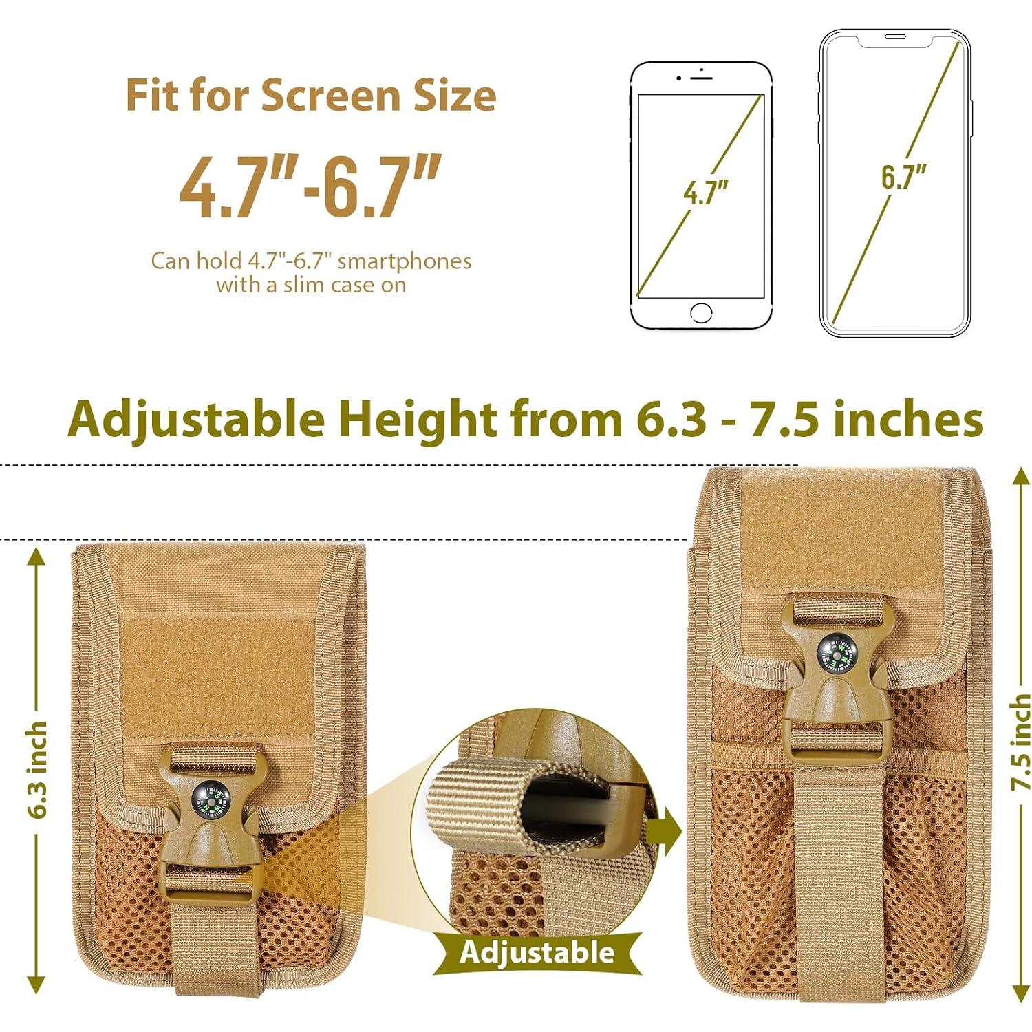 Bolsa táctica Molle SOWHUP para celular EDC 10.4x3.8x16.5cm