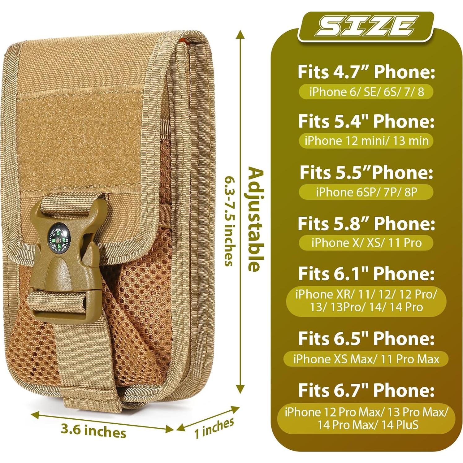 Bolsa táctica Molle SOWHUP para celular EDC 10.4x3.8x16.5cm