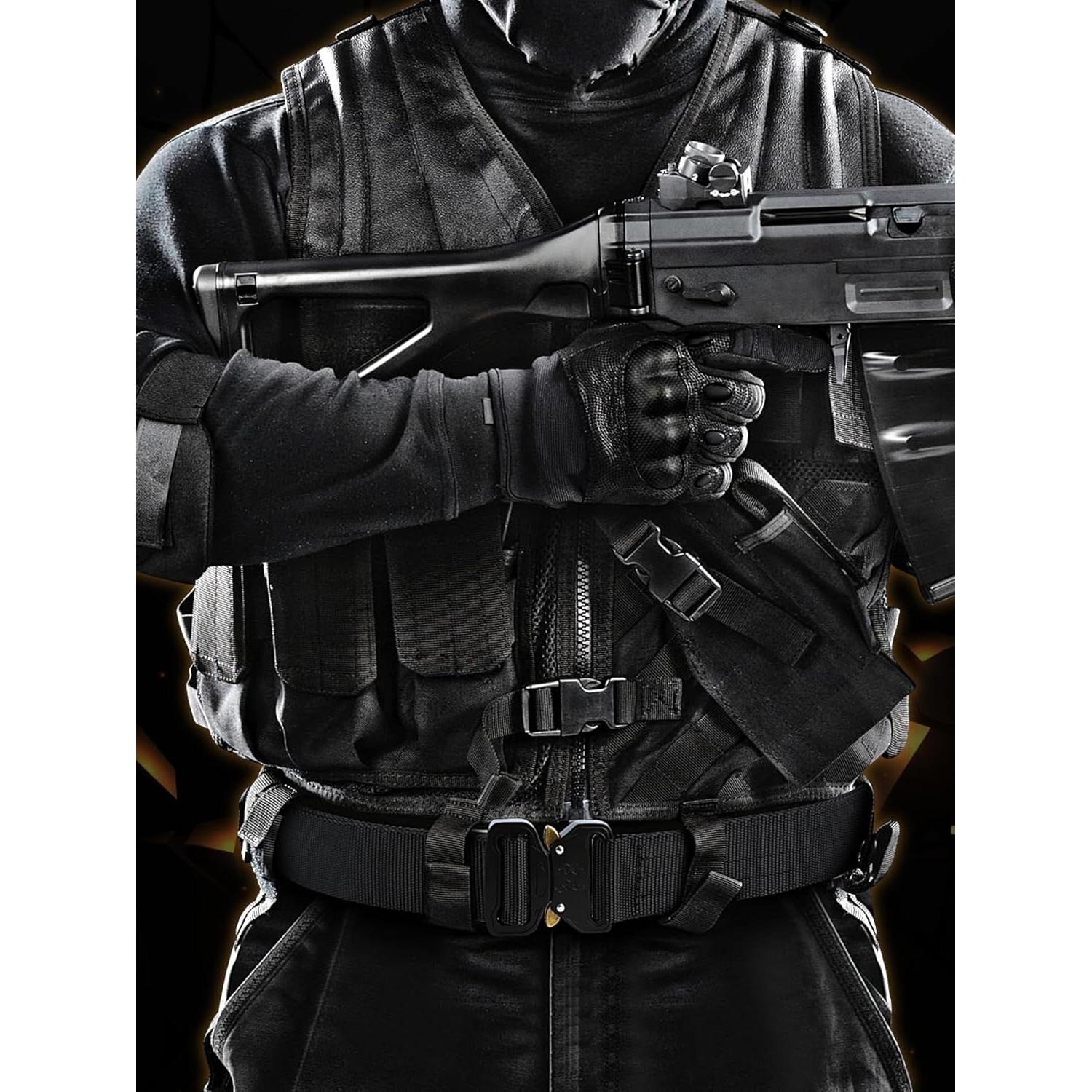 Cinturón Táctico AIKATE Nylon Resistente Negro S-XL