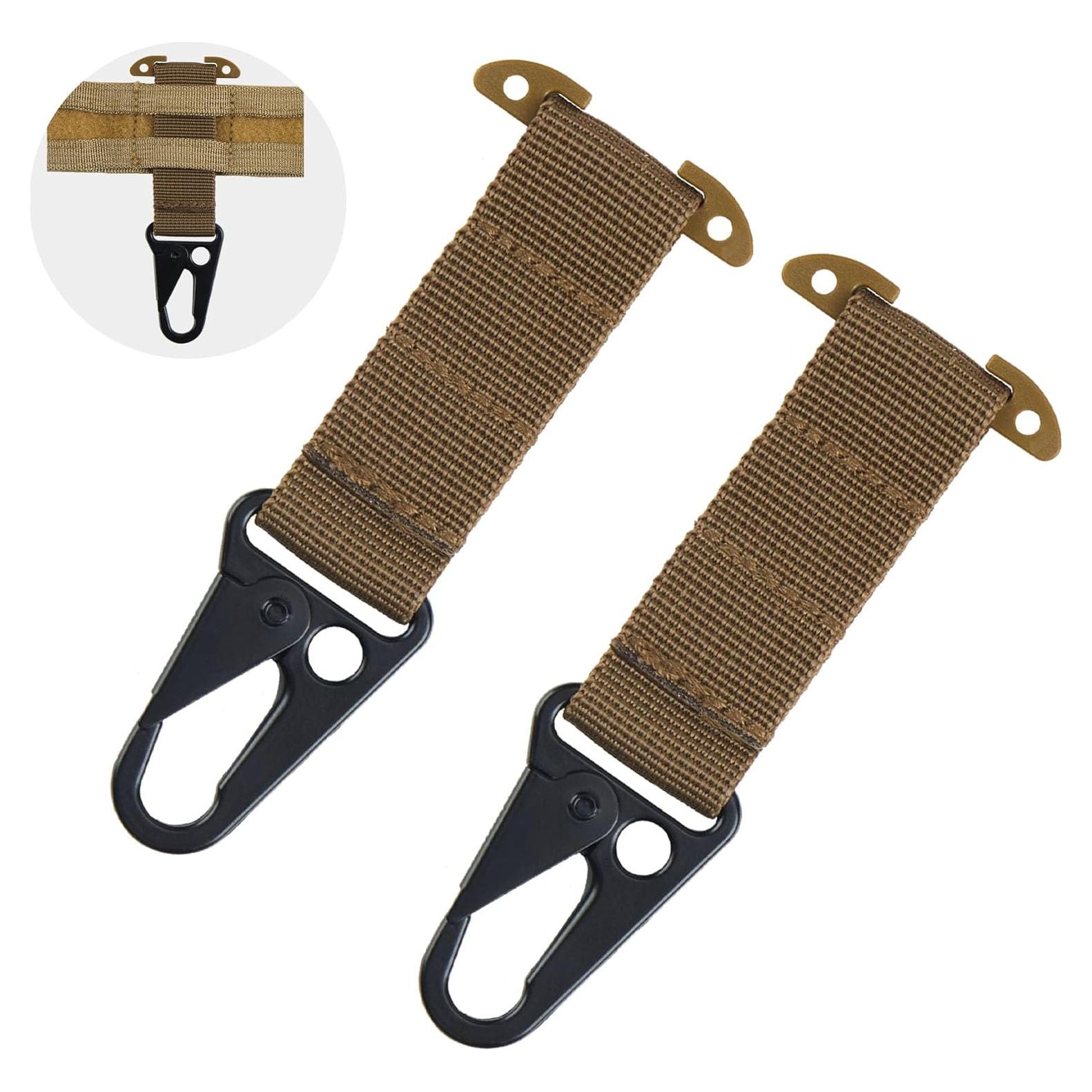 Clip T-Mount MOLLE Genérico con gancho HK 2 piezas