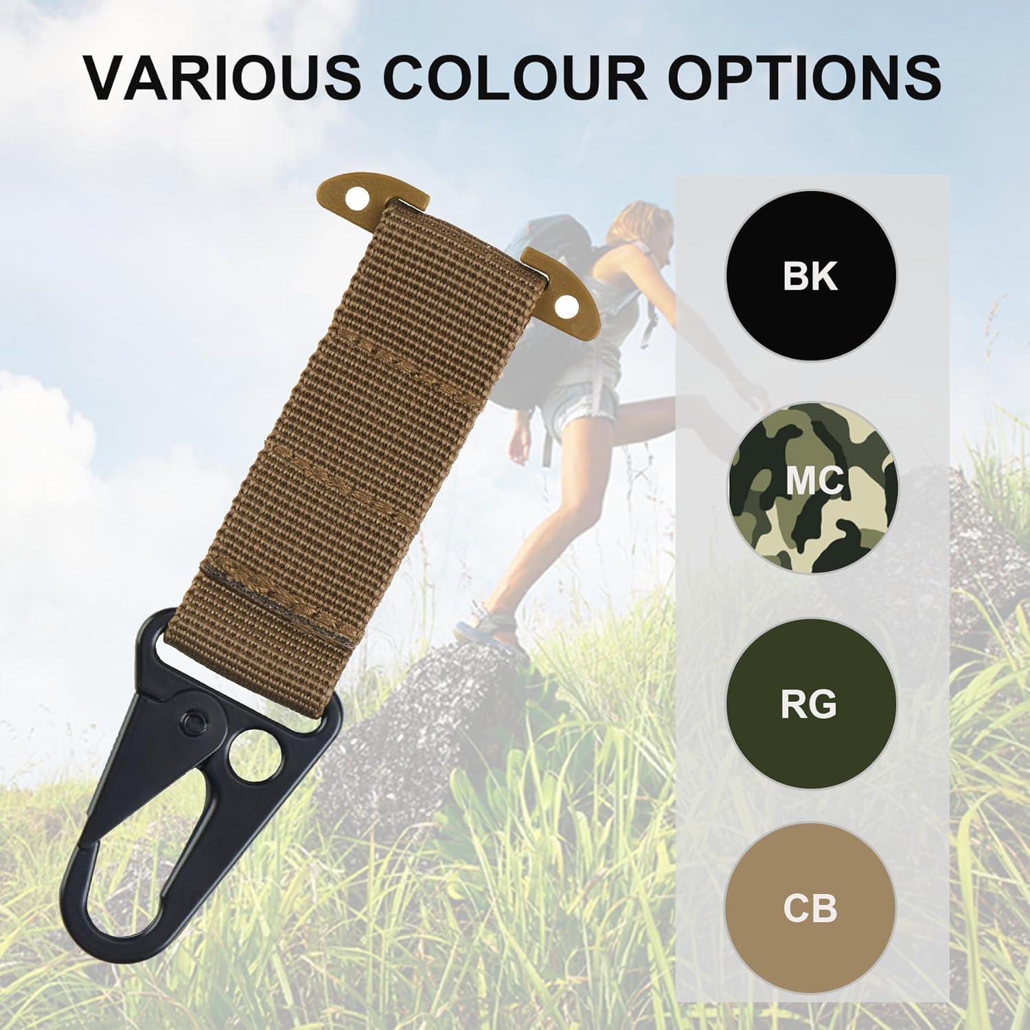 Clip T-Mount MOLLE Genérico con gancho HK 2 piezas