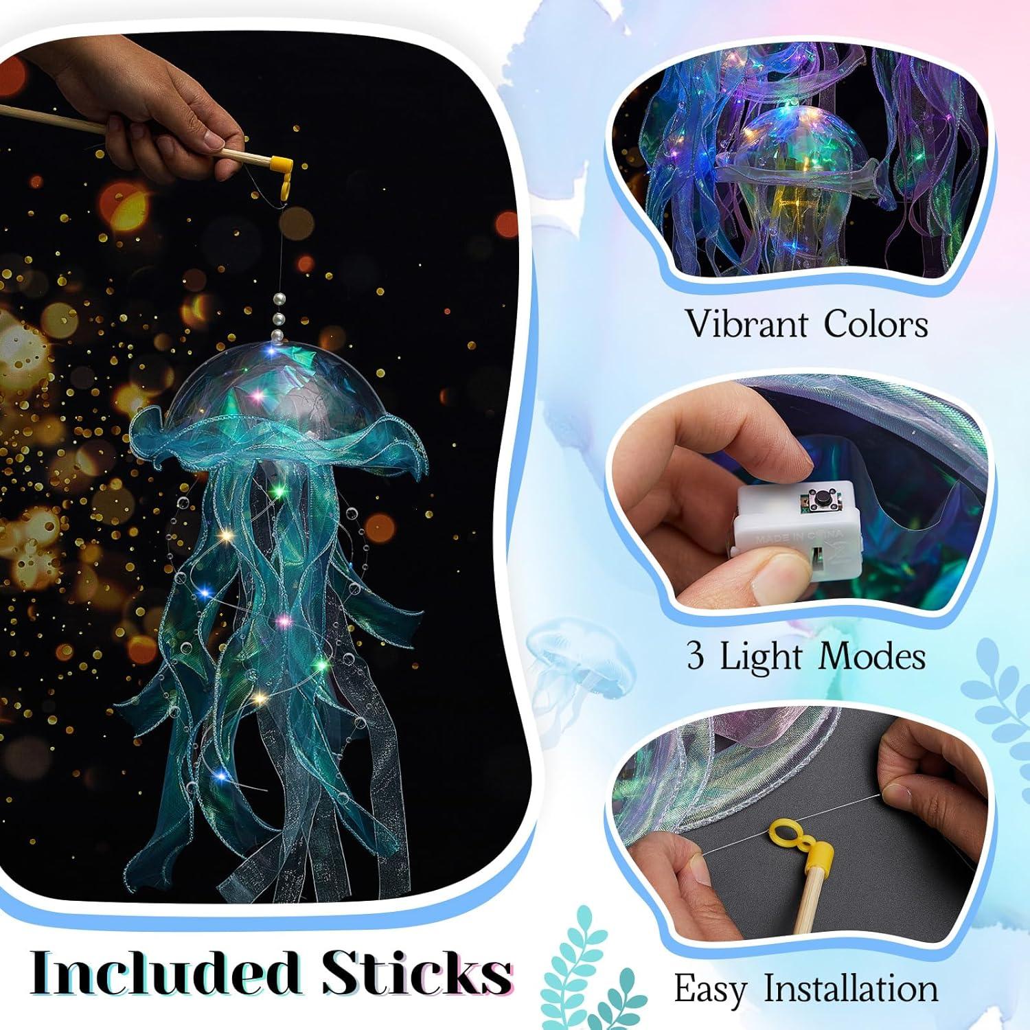 8 Lámparas Colgantes de Medusa LED Rossesay 18cm Decoración