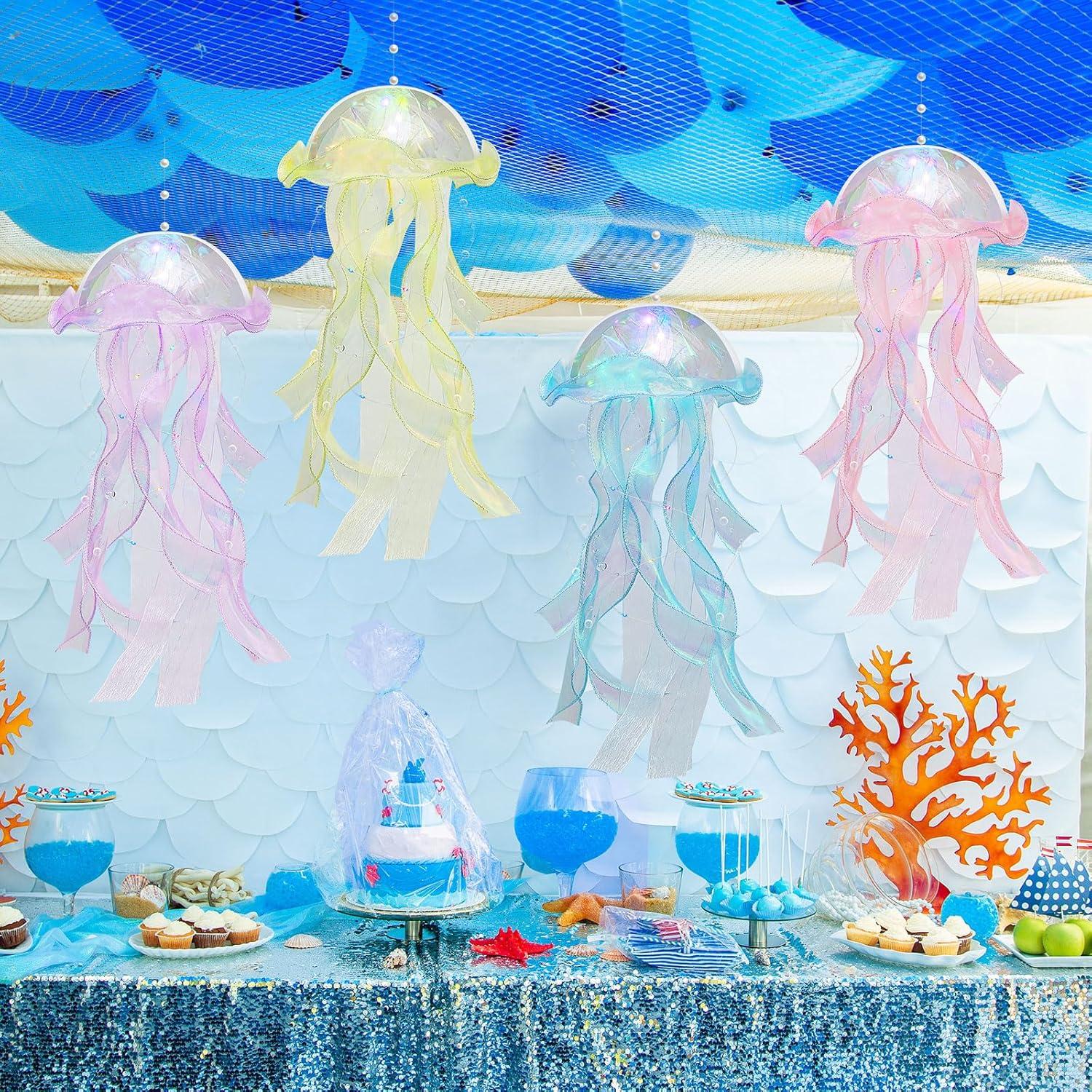 8 Lámparas Colgantes de Medusa LED Rossesay 18cm Decoración