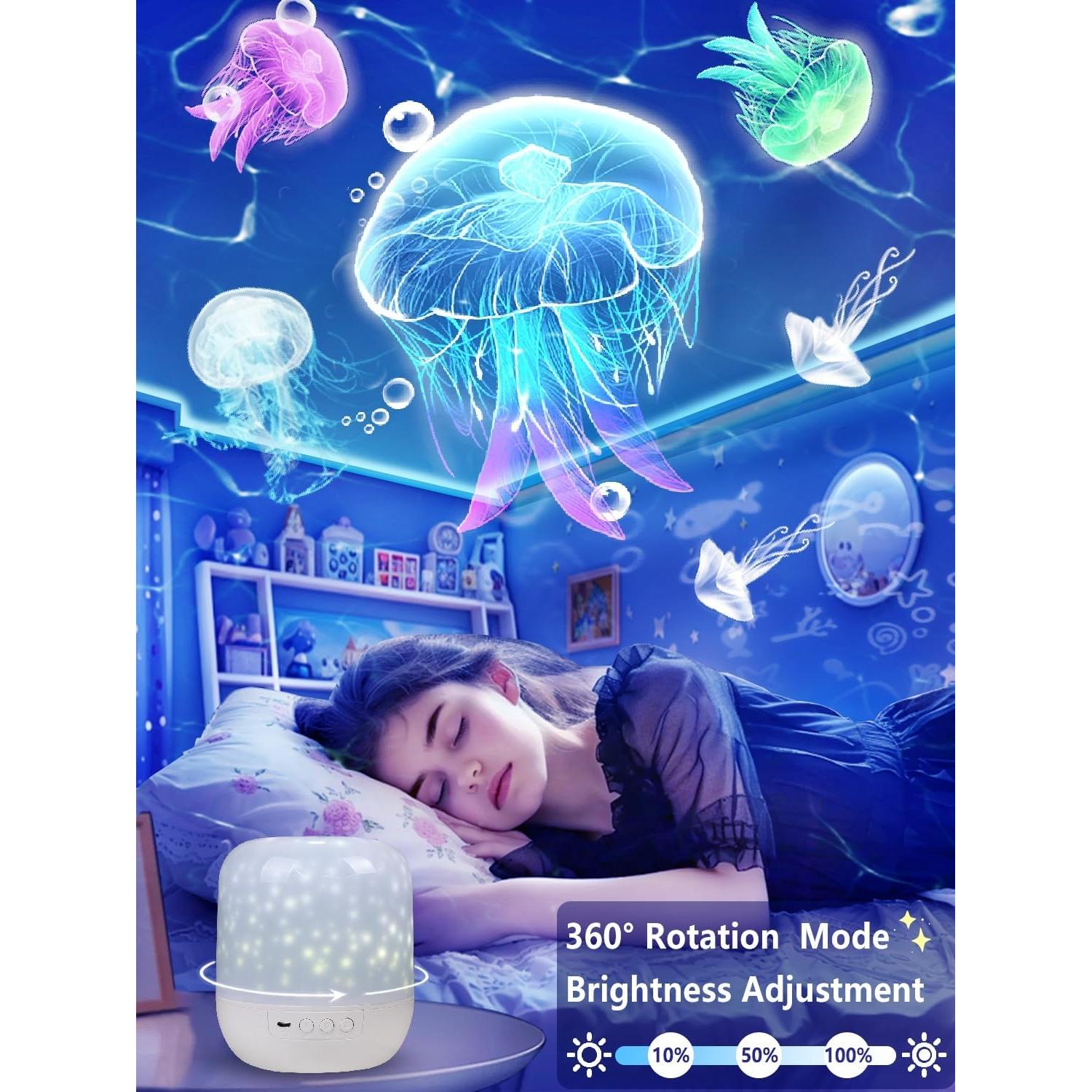 Proyector de Estrellas YOUKELA con 21 Películas y Luz Nocturna