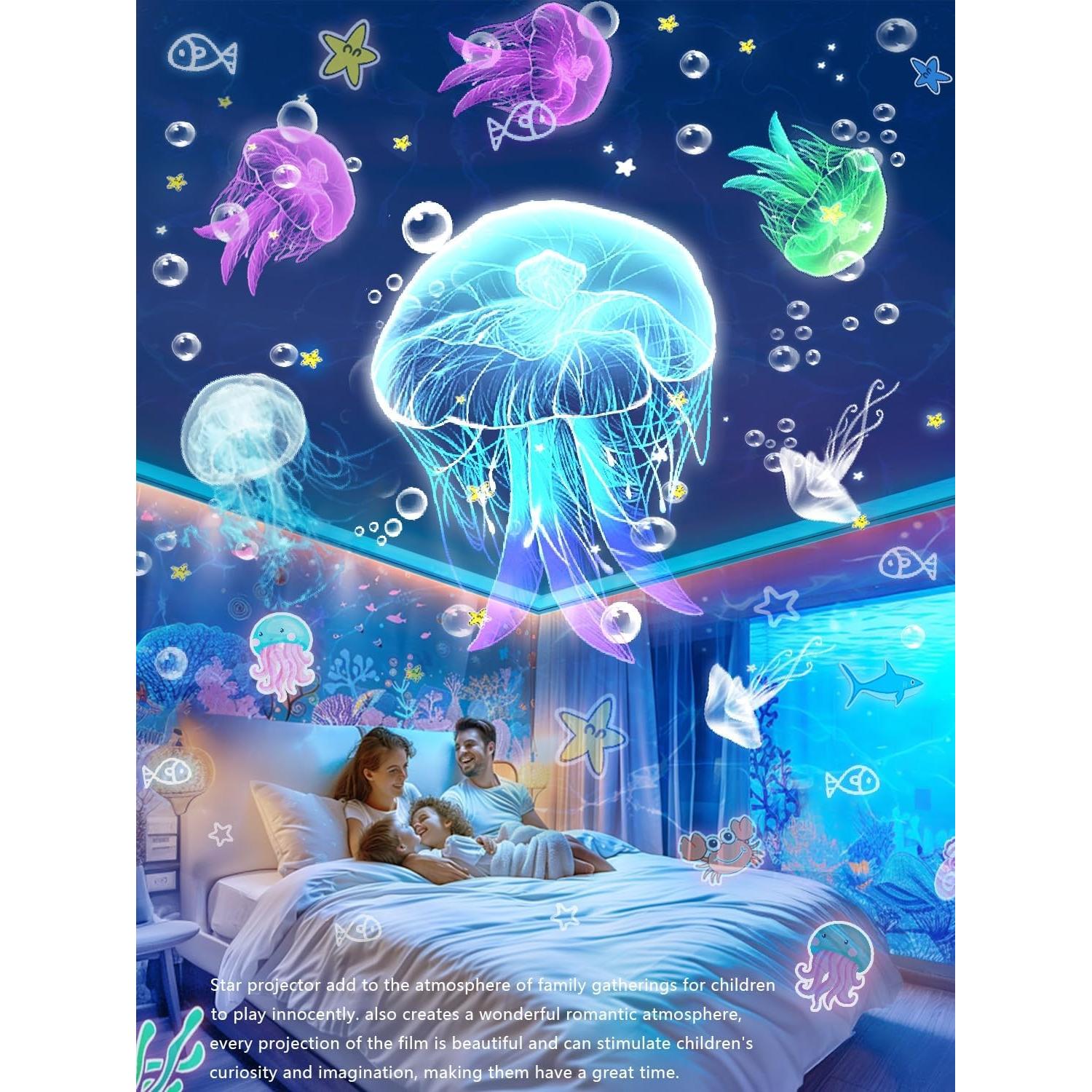 Proyector de Estrellas YOUKELA con 21 Películas y Luz Nocturna