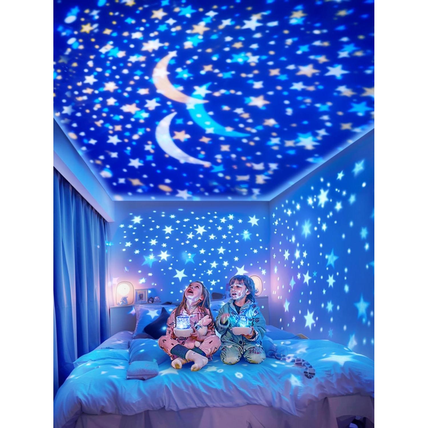 Proyector de Estrellas YOUKELA con 21 Películas y Luz Nocturna