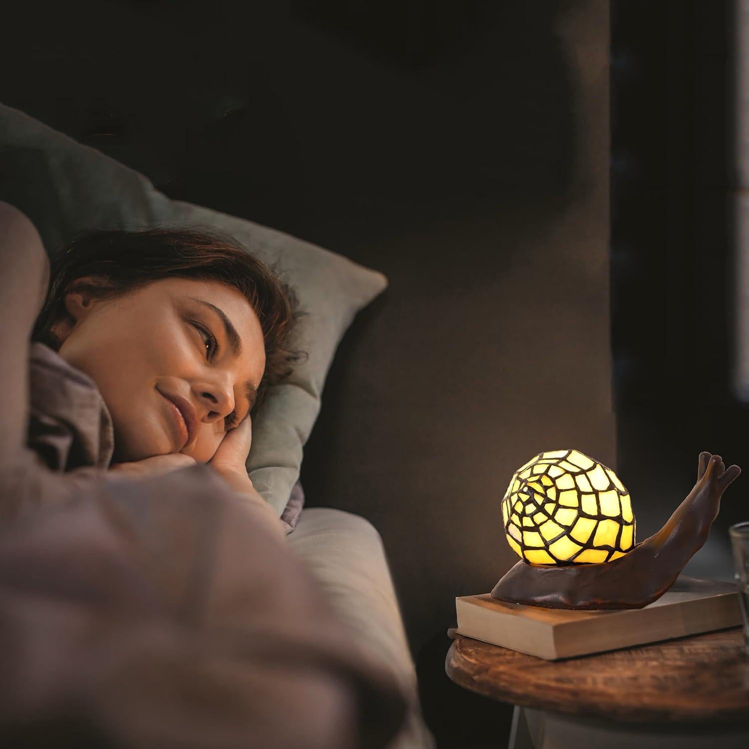 Lámpara de Mesa Tiffany KALOUFUL LED 3 Temperaturas 15x20cm