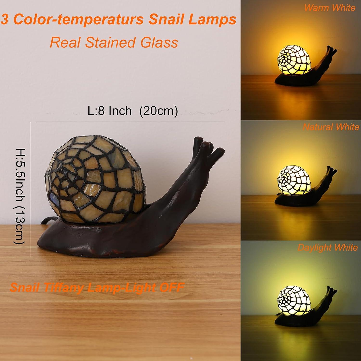 Lámpara de Mesa Tiffany KALOUFUL LED 3 Temperaturas 15x20cm