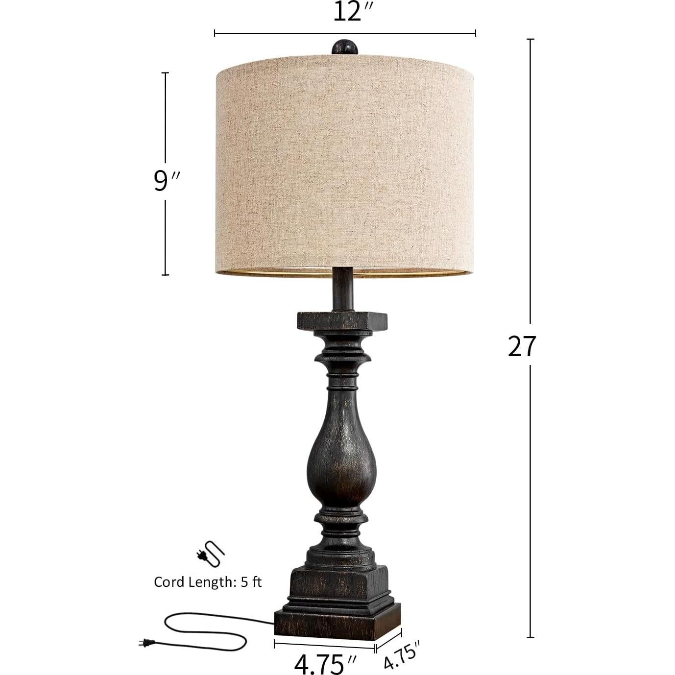 Lámpara de Mesa BOBOMOMO Juego de 2 Retro con USB