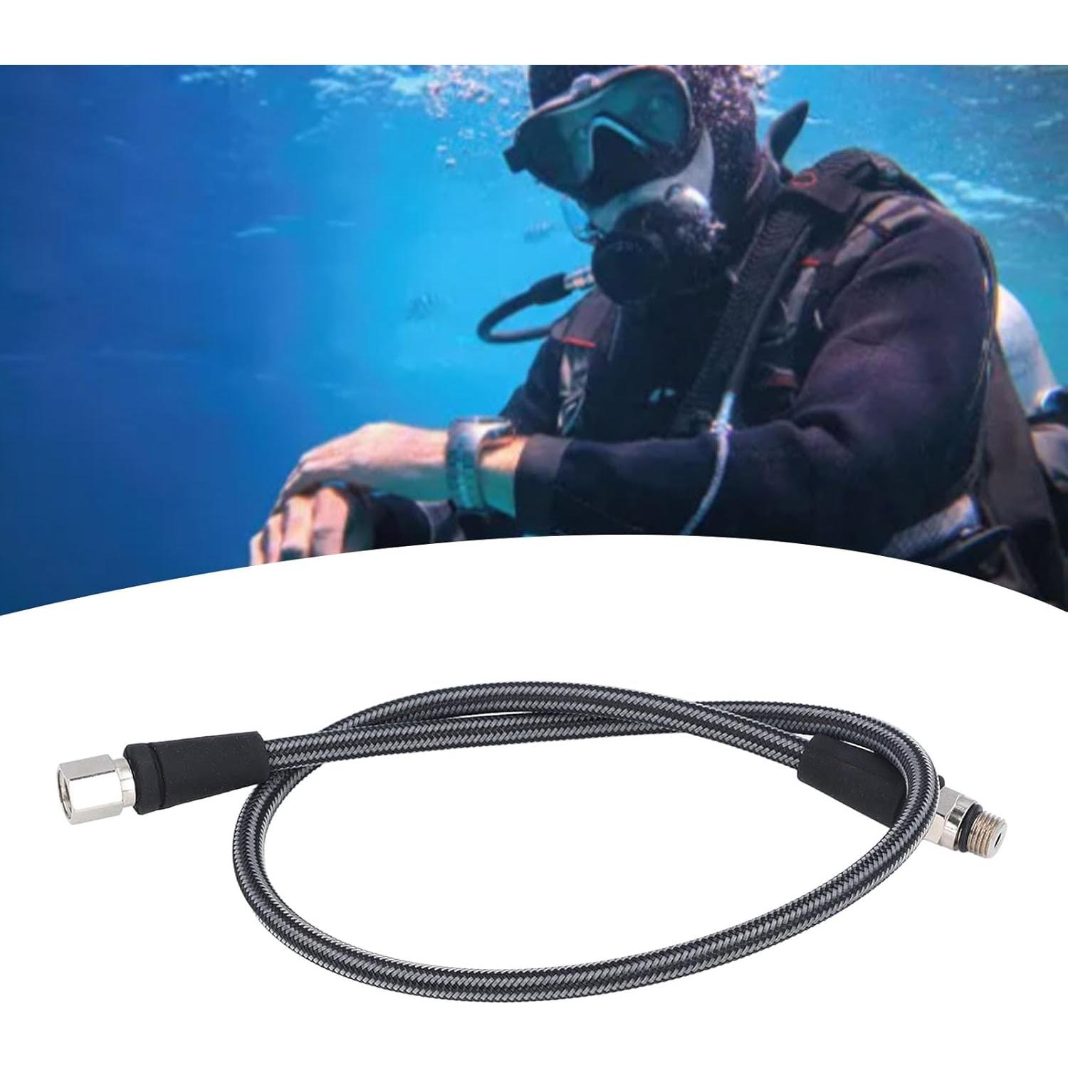 Manguera de Buceo Alta Presión Keenso 65cm Fibra Carbono