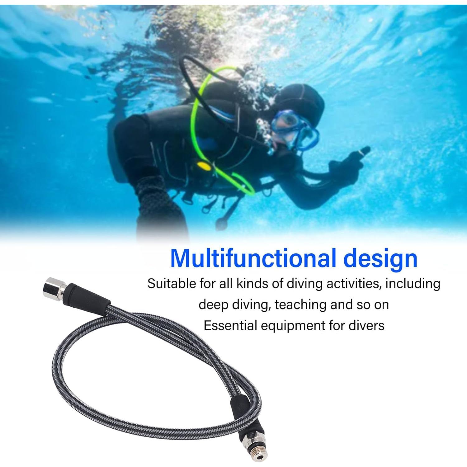 Manguera de Buceo Alta Presión Keenso 65cm Fibra Carbono