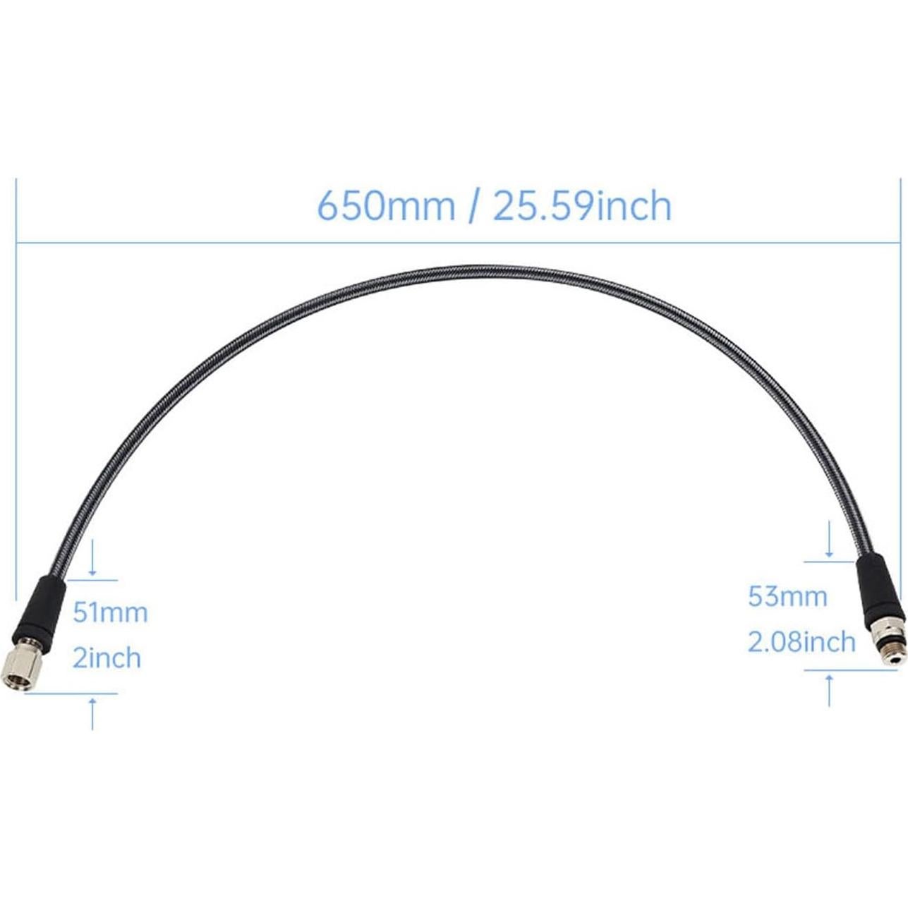 Manguera de Buceo Alta Presión Keenso 65cm Fibra Carbono