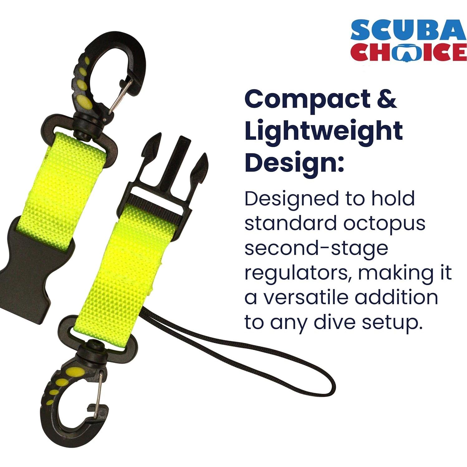 Lanyard de Buceo Scuba Choice Amarillo con Clips Dobles