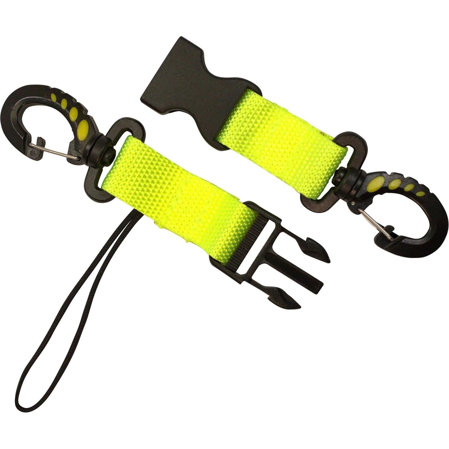 Lanyard de Buceo Scuba Choice Amarillo con Clips Dobles