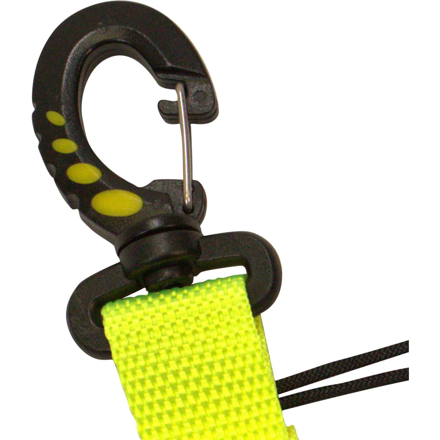 Lanyard de Buceo Scuba Choice Amarillo con Clips Dobles