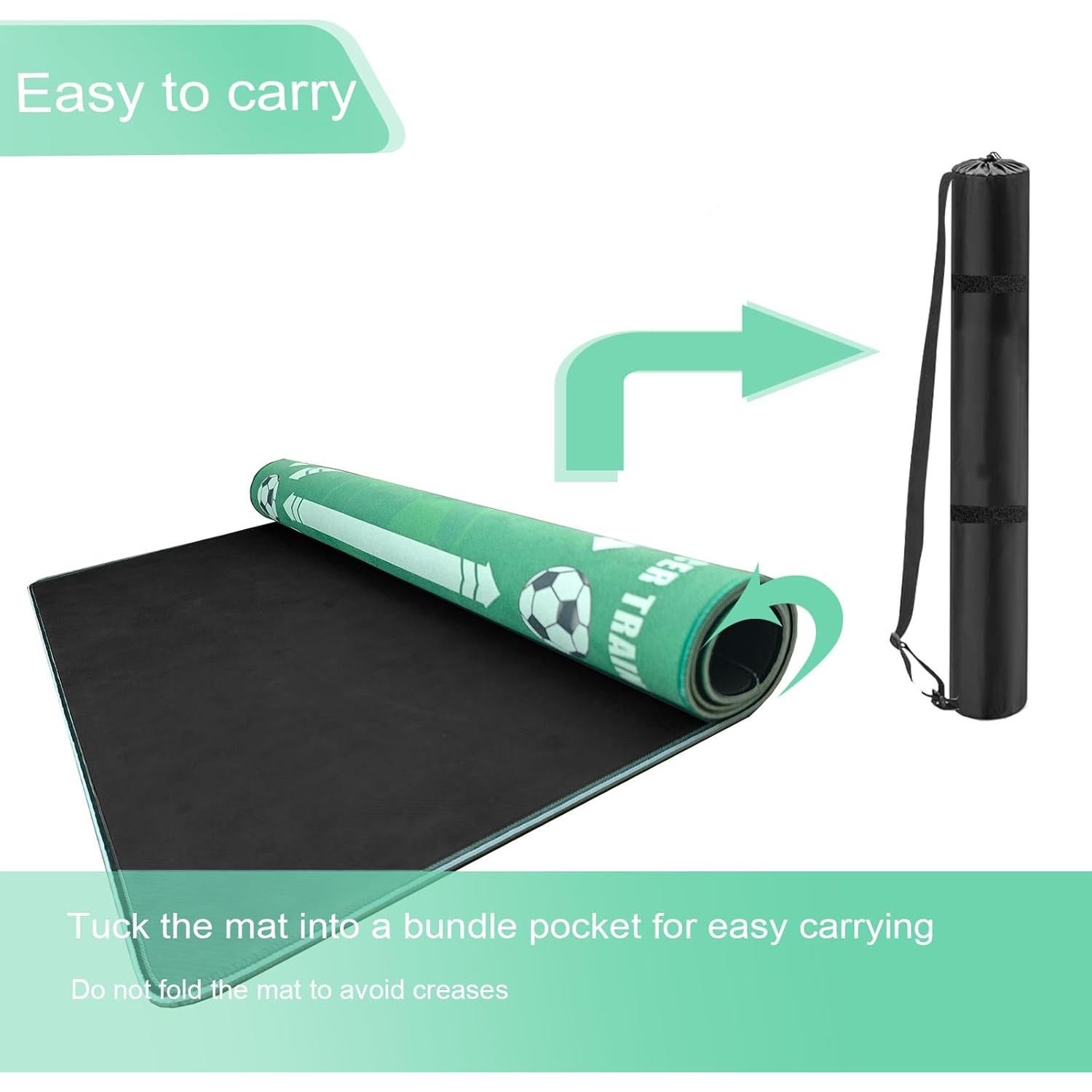 Alfombra de Entrenamiento de Fútbol Pepoivn 90x60cm Antideslizante