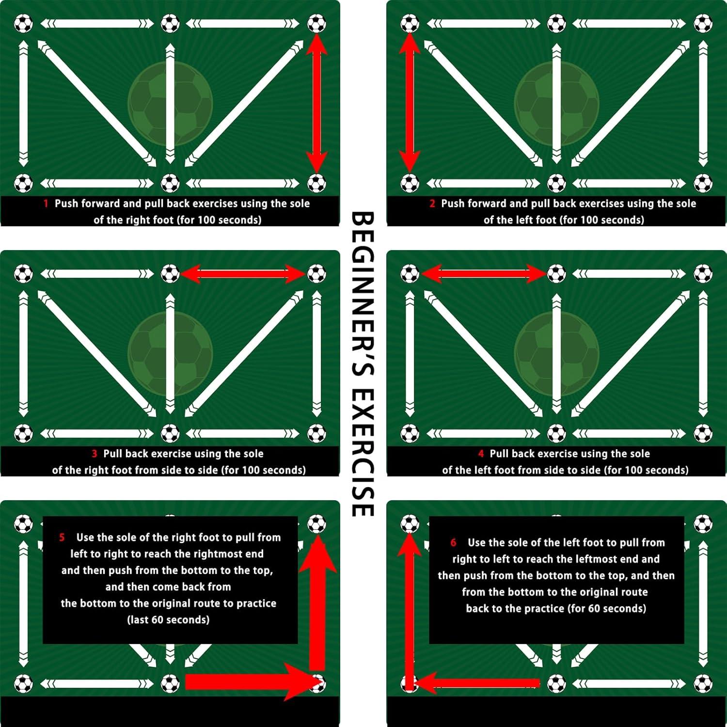 Alfombra de Entrenamiento de Fútbol Pepoivn 90x60cm Antideslizante