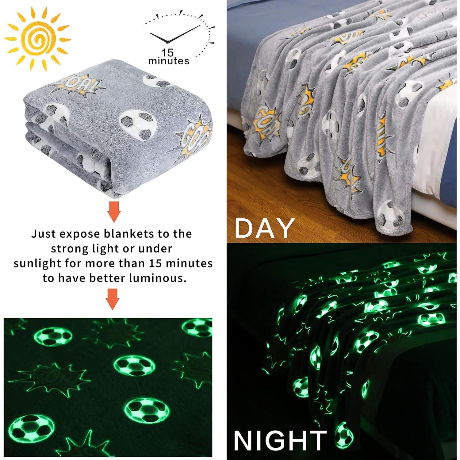 Manta de Fútbol Wesan 1.27m x 1.52m Brilla en la Oscuridad