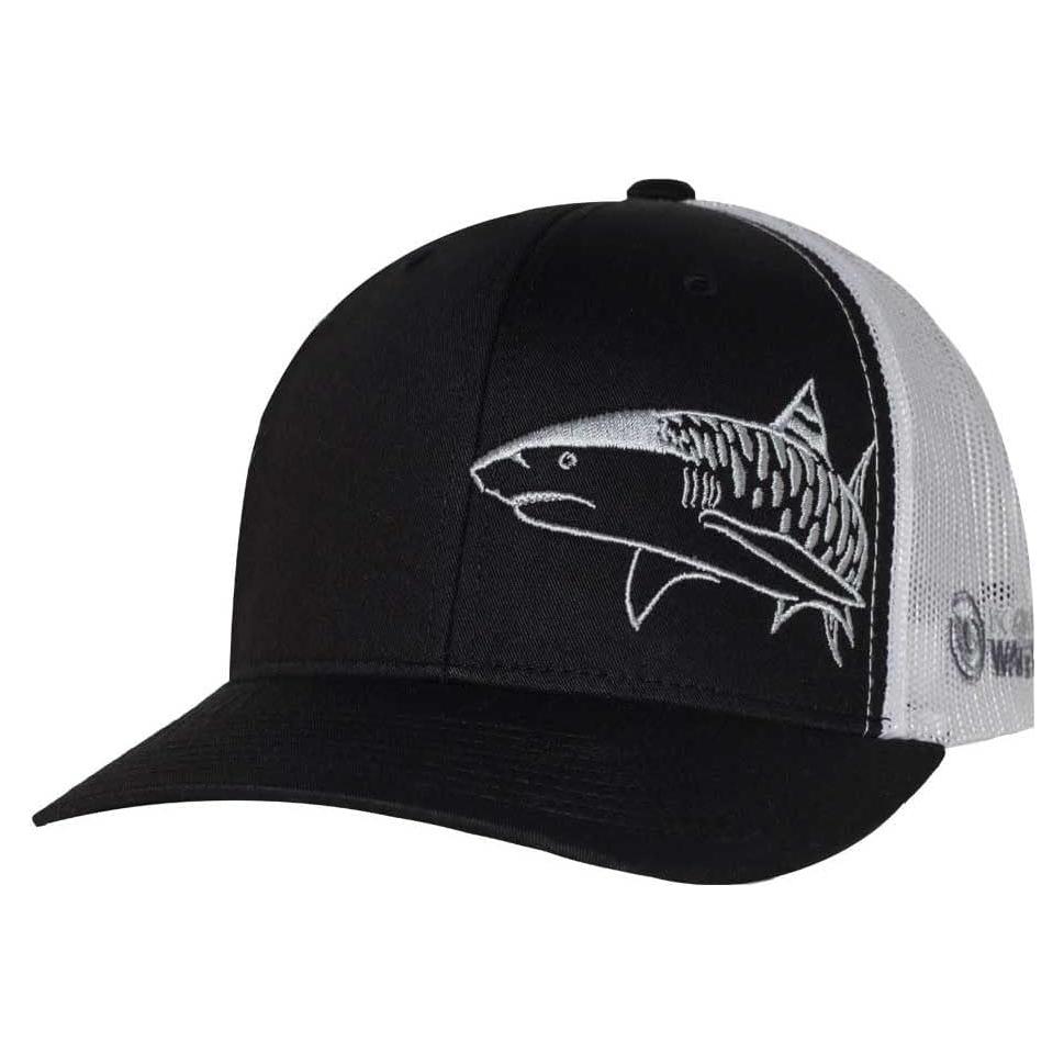 Gorra Trucker Buceo Shark Snapback Ajustable Negra 8,89 cm