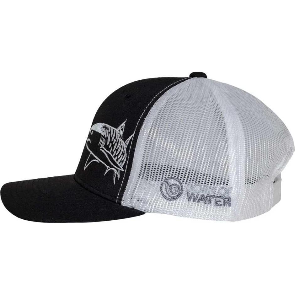 Gorra Trucker Buceo Shark Snapback Ajustable Negra 8,89 cm