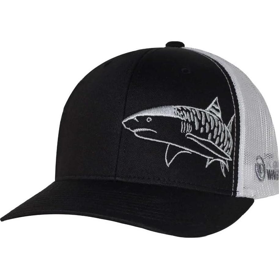 Gorra Trucker Buceo Shark Snapback Ajustable Negra 8,89 cm