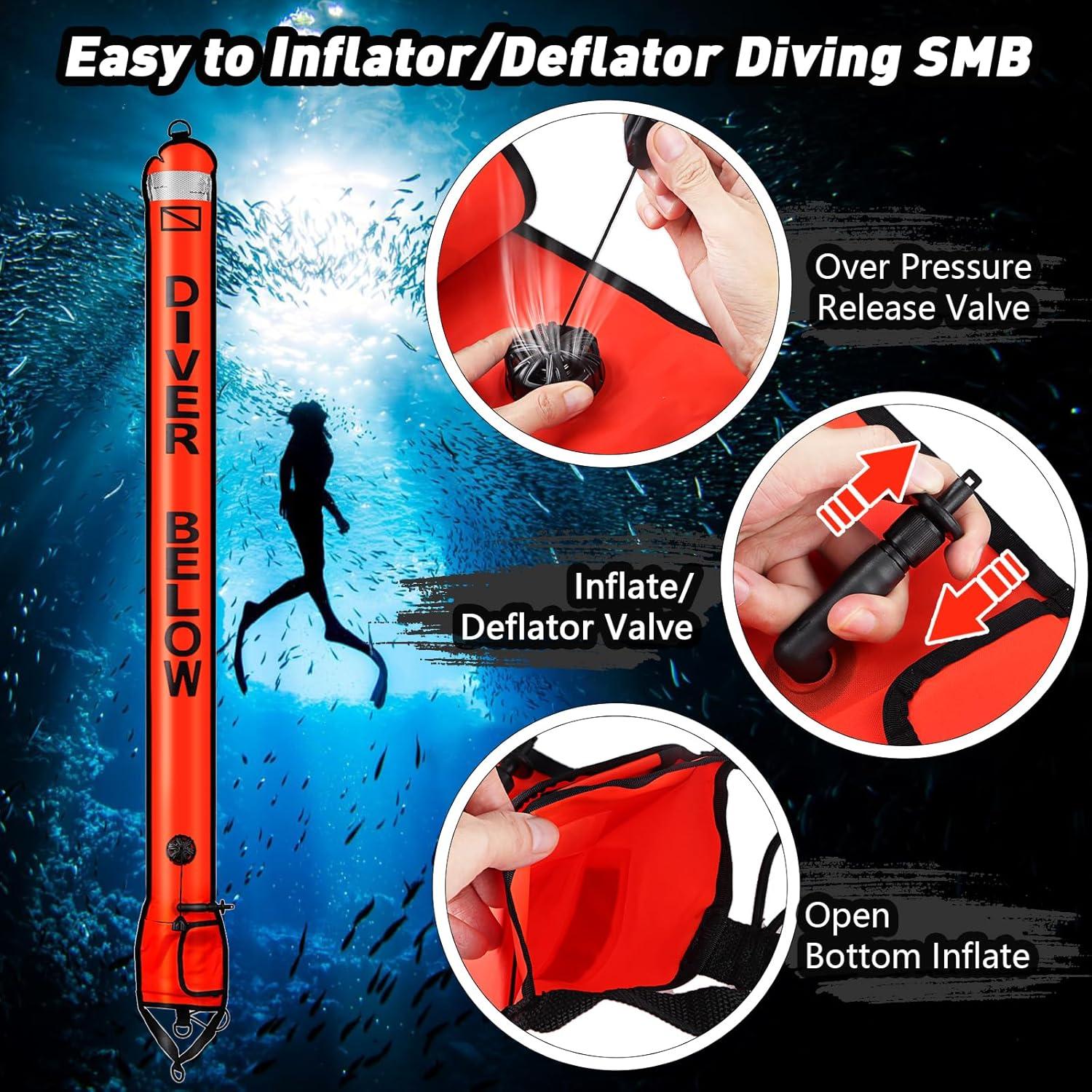 Boya de Marcado de Superficie Dving 5FT + Carrete 30M