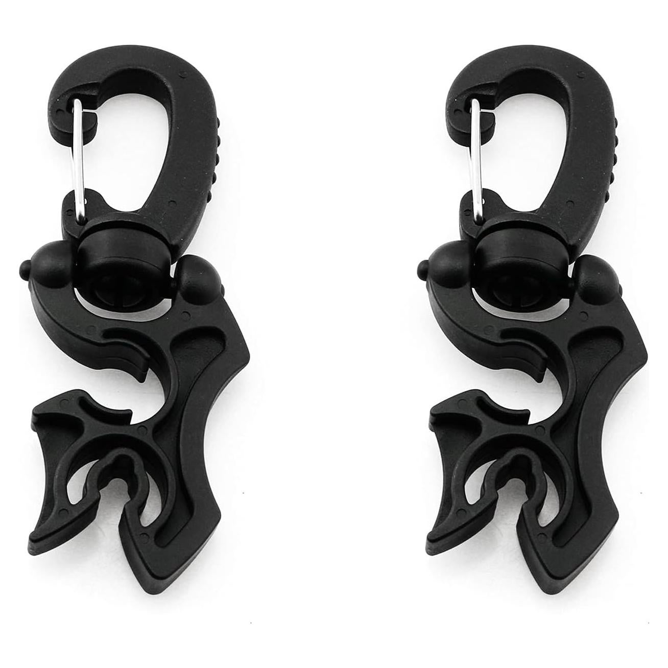 Soporte de Manguera de Buceo Doble Heyous 2 Piezas Negro