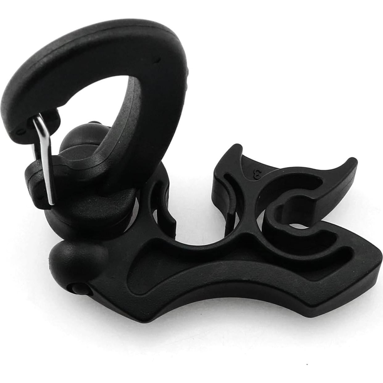 Soporte de Manguera de Buceo Doble Heyous 2 Piezas Negro