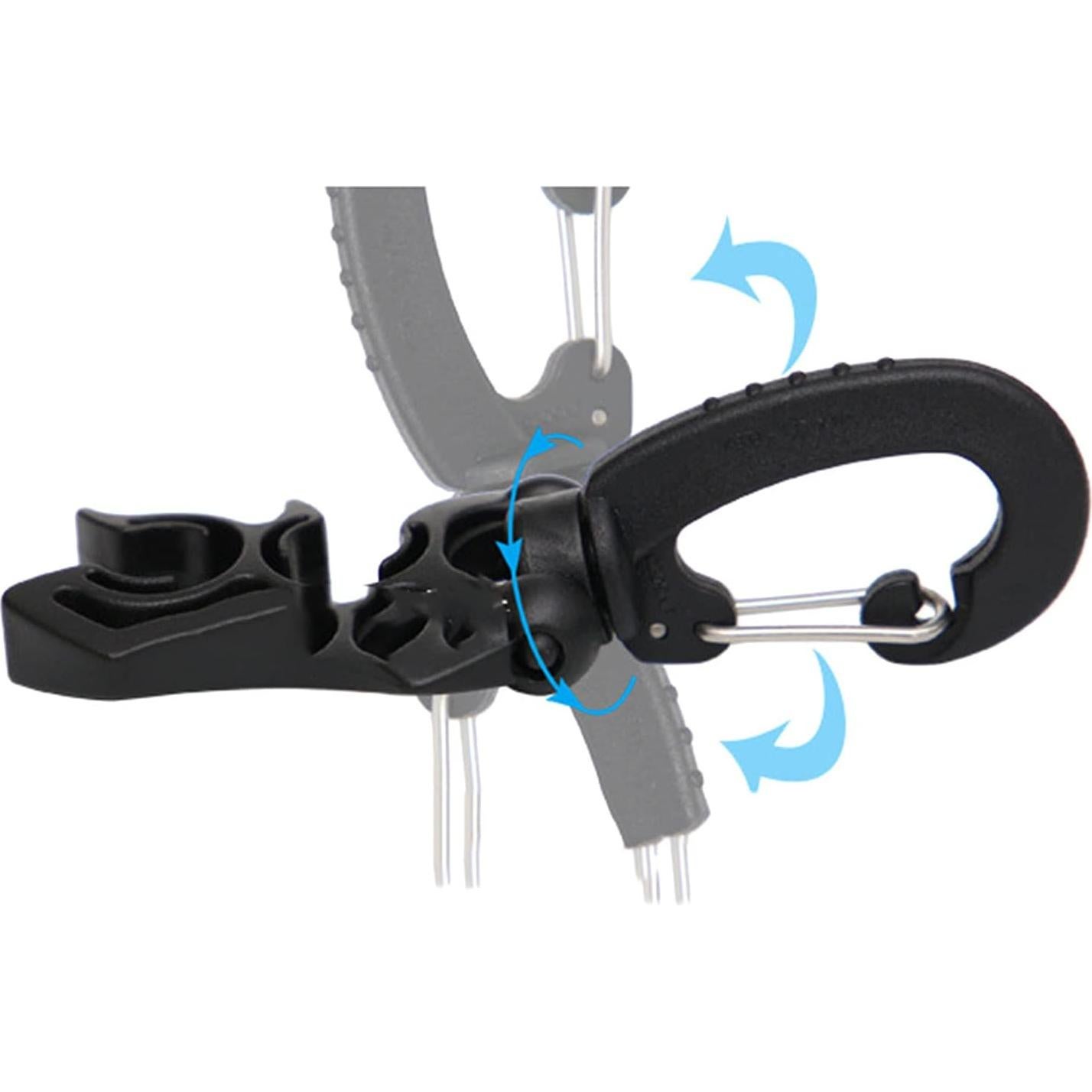 Soporte de Manguera de Buceo Doble Heyous 2 Piezas Negro