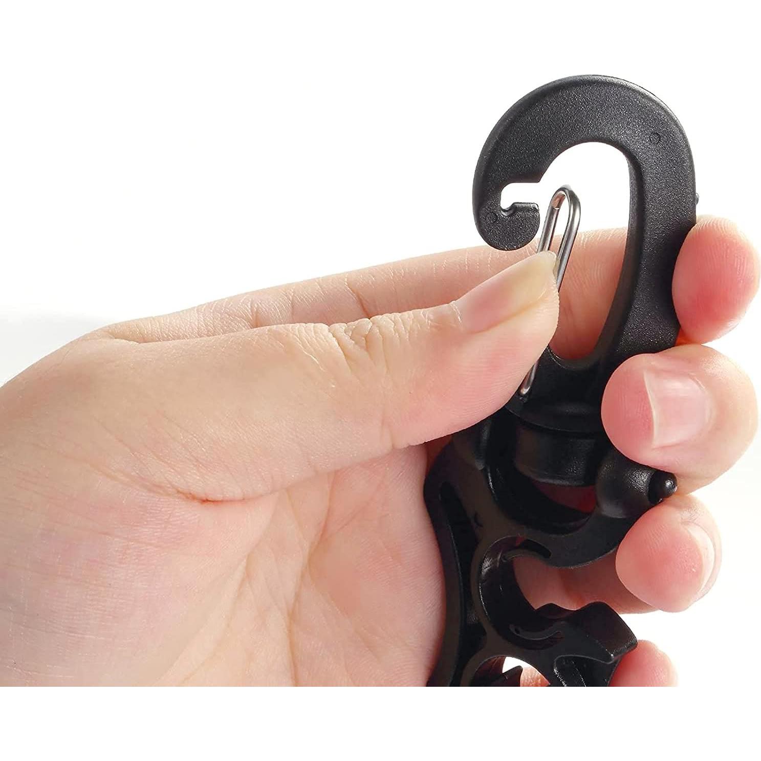 Soporte de Manguera de Buceo Doble Heyous 2 Piezas Negro