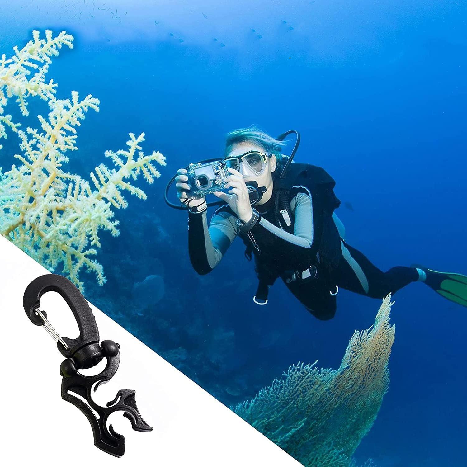 Soporte de Manguera de Buceo Doble Heyous 2 Piezas Negro