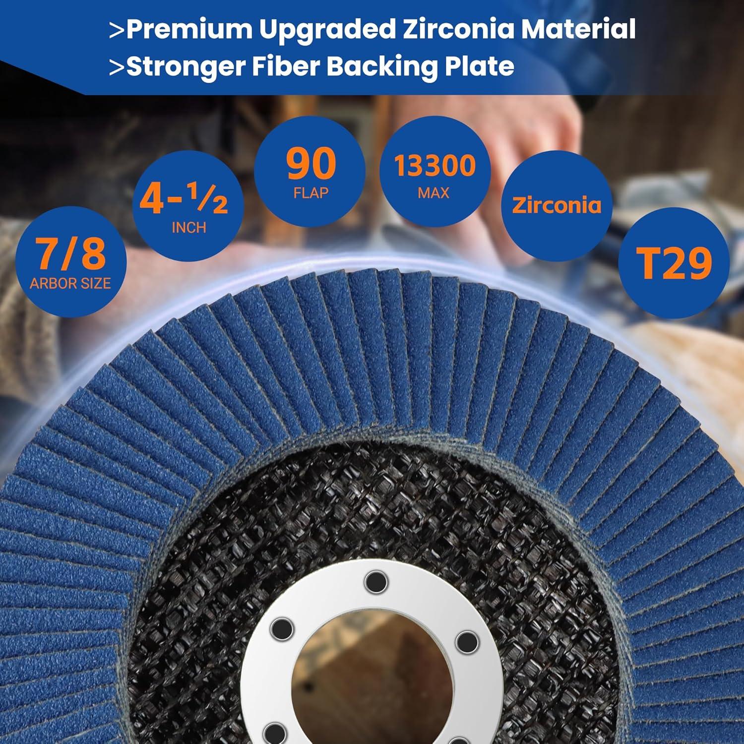 Discos de Aletas ROMON 40 Granos 115mm Paquete de 10